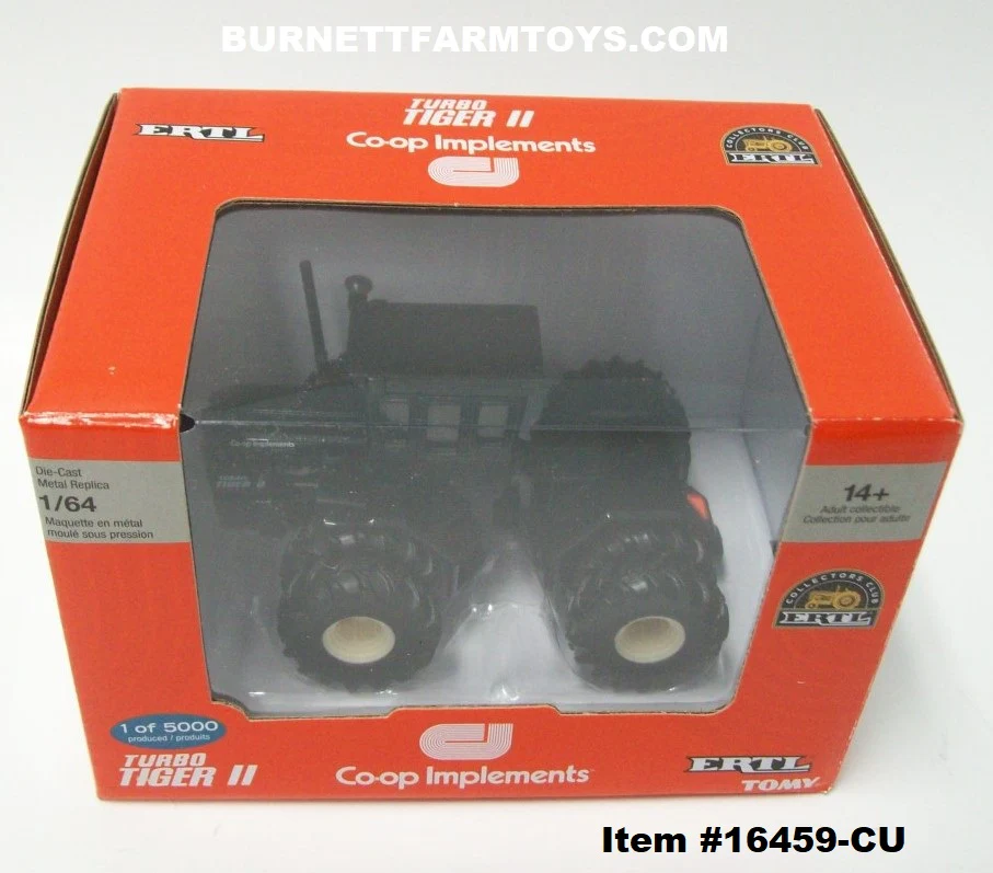 Item #16459-CU Co-Op Implements Turbo Tiger II 4-Wheel Drive Tractor with Duals - 1/64 Scale - Ertl Collector's Club Edition - Black Chase Unit - Image 5