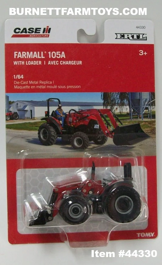 Item #44330 Farmall 105A Tractor with Loader - 1/64 Scale – Ertl / Tomy - Image 5