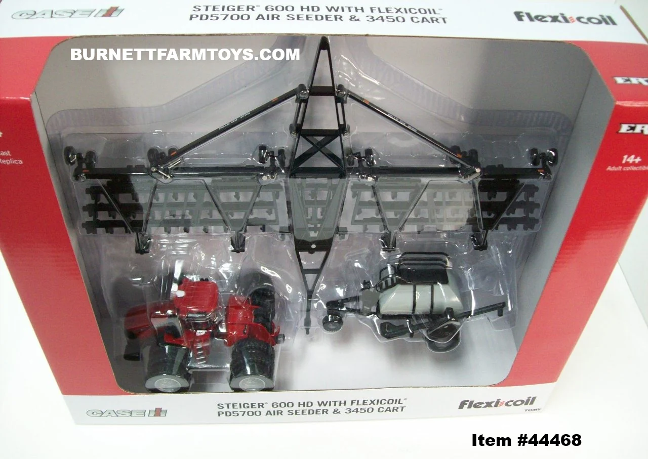 Item #44468 Case IH Steiger 600 HD with Black Flexi Coil PD5700 Air Seeder and 3450 Cart - 1/64 Scale - Ertl / Tomy - Image 4