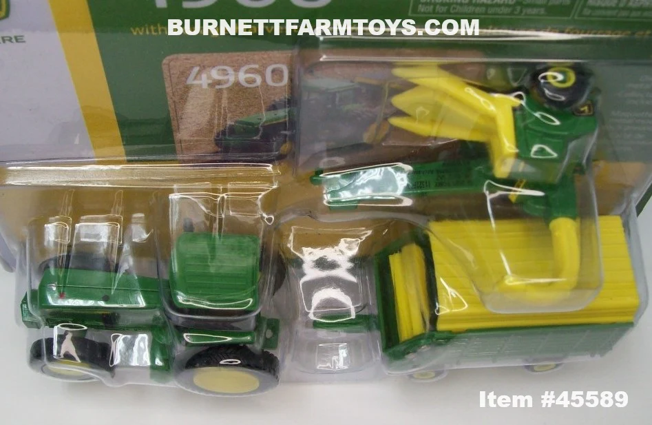 Item #45589 John Deere 4960 Tractor with Forage Harvester and Wagon - 1/64 Scale - Ertl / Tomy - Image 4