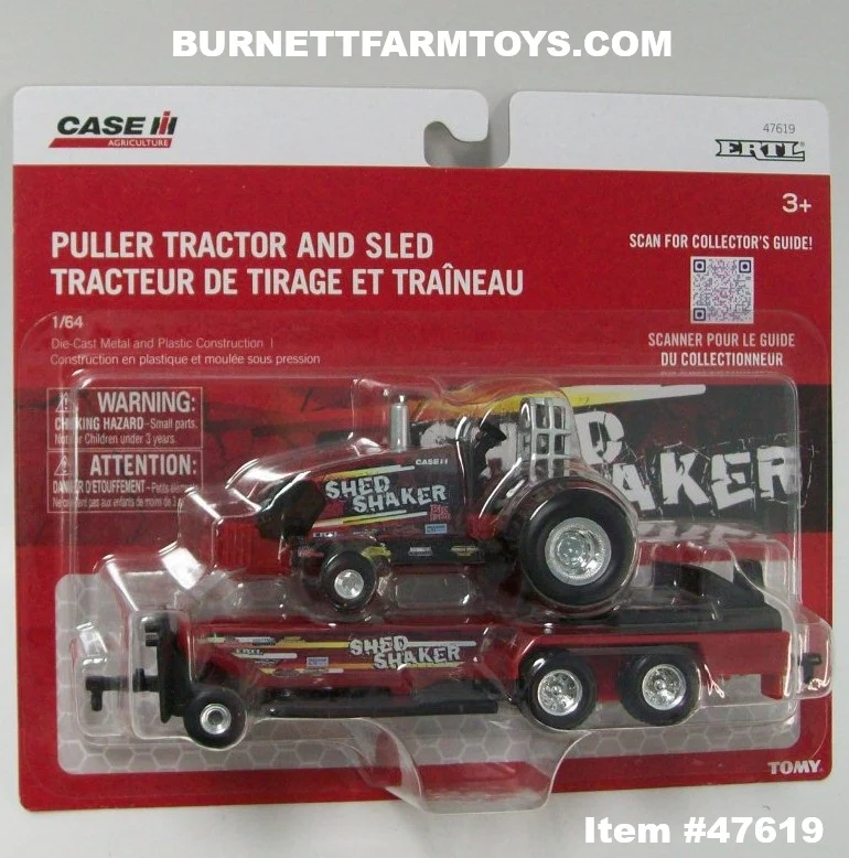 Item #47619 Case IH Shed Shaker Pulling Tractor and Sled - 1/64 Scale – Ertl / Tomy - Image 5