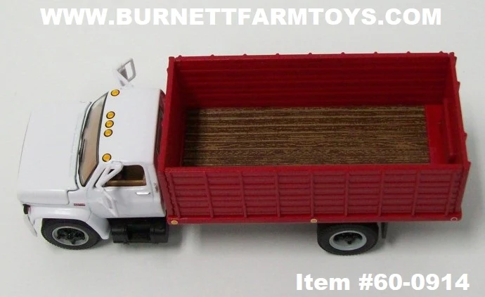 Item #60-0914 White GMC 6500 Singe Axle Grain Truck with Red Bed - 1/64 Scale - Note: Bed Does Not Tilt - Image 4