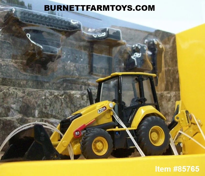 Item #85765 CAT 420 XE Backhoe Loader with Implements - 1/64 Scale – Diecast Masters - Image 2